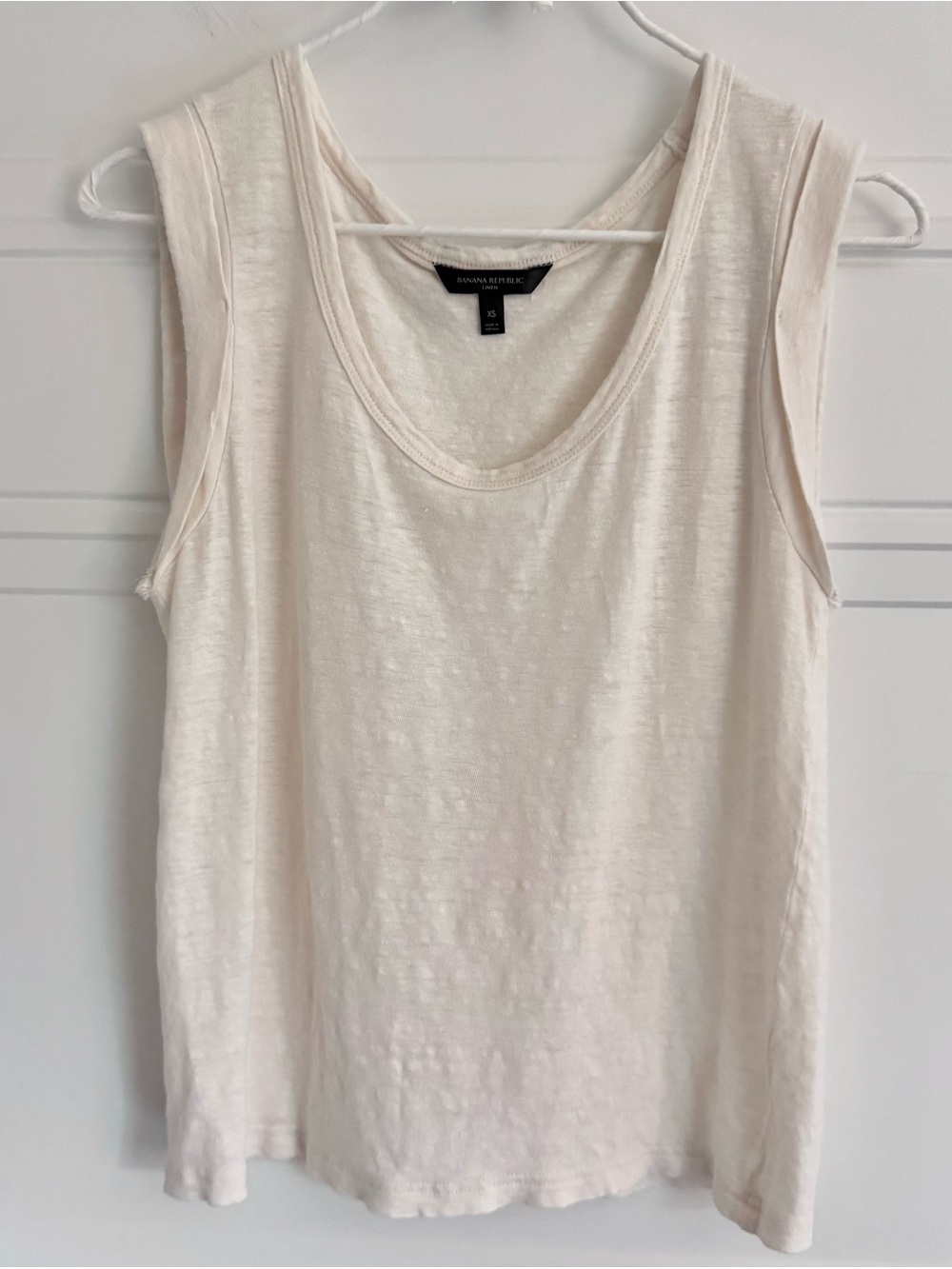 Banana Republic Linen Tank Top Cream, XS